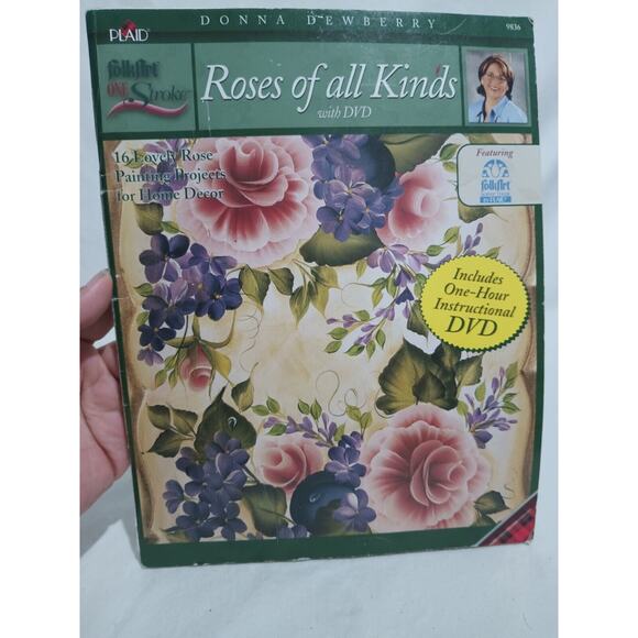 Donna Dewberry Roses Of All Kinds Book With DVD 16 Projects Plaid 9836 - Picture 1 of 8